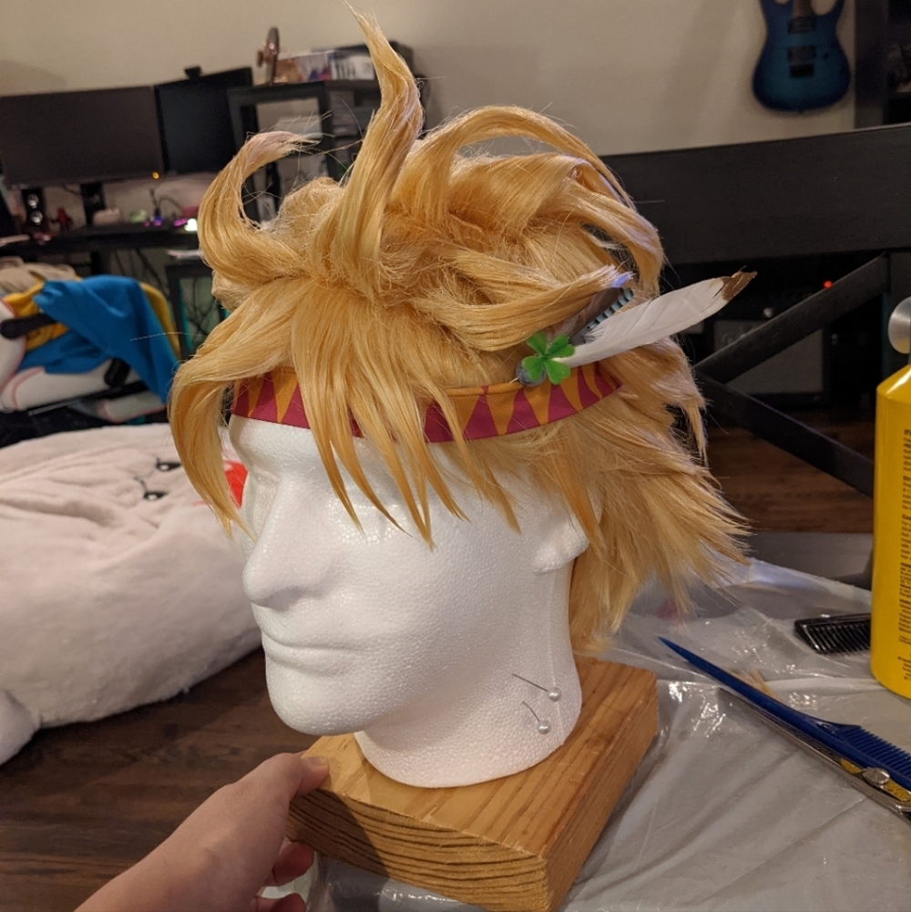 Ceasar JJBA JoJo's Custom Costume Cosplay - Arda Wig, Dolce Vita , Real Leather - Picture 6 of 16